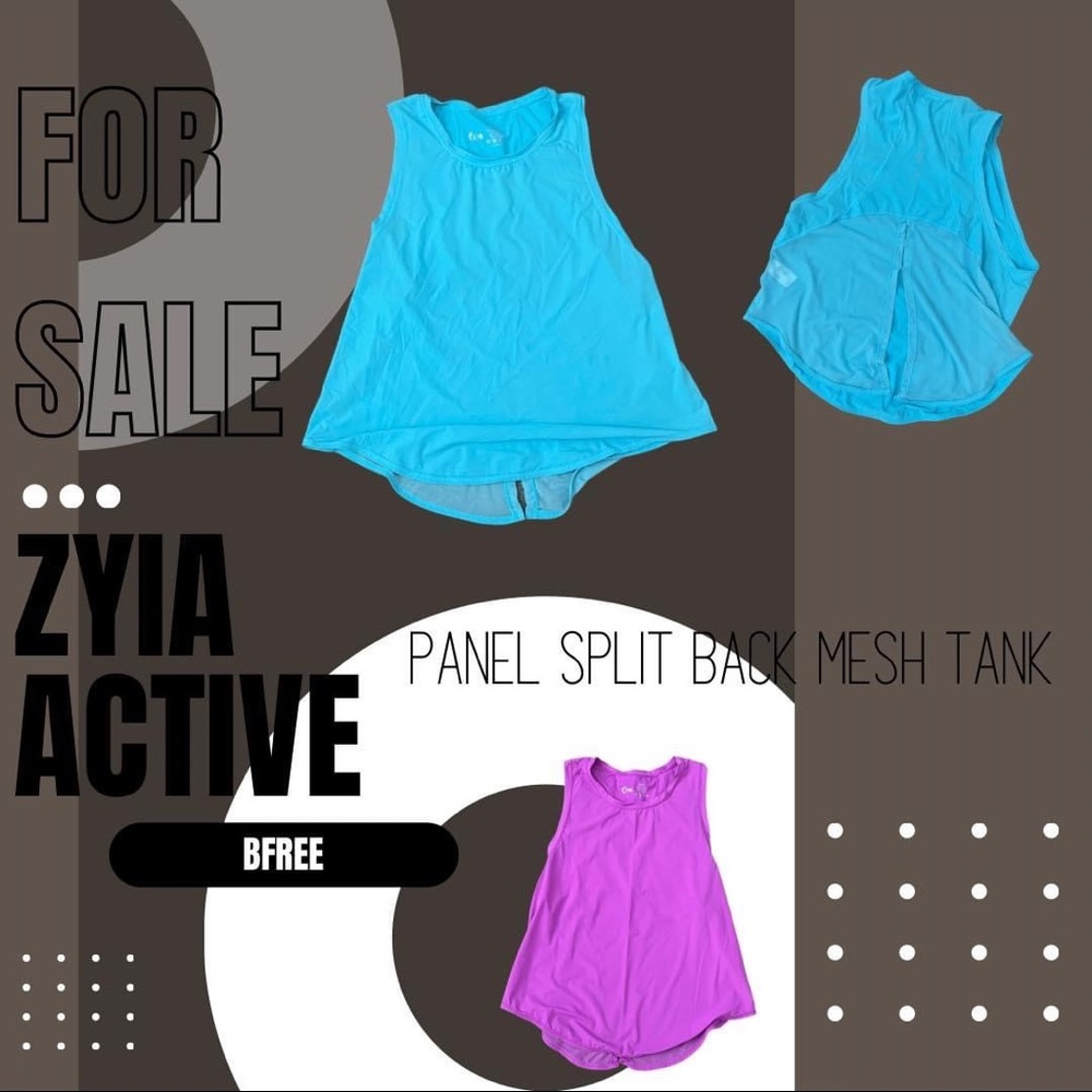 Panel Split Back Mesh Tank